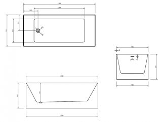 Акриловая ванна ABBER AB9274 170x75